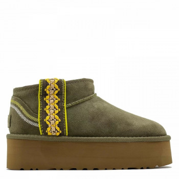 UGG Classic Ultra Mini Braid Platform Burnt Olive