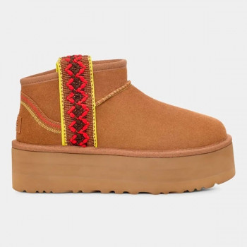 UGG Classic Ultra Mini Braid Platform Chesnut