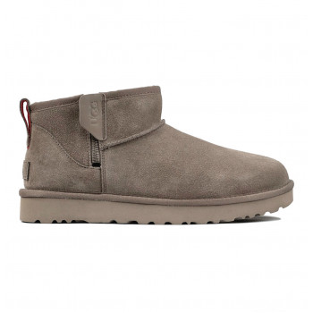 Ugg Mens Classic Ultra Mini Zip Boot Smoke