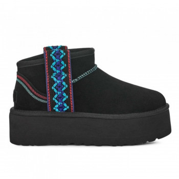 UGG Classic Ultra Mini Braid Platform Black